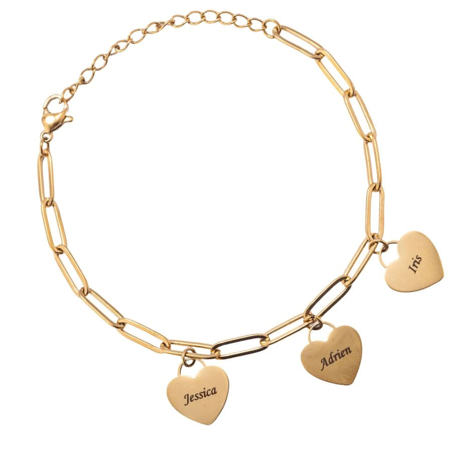 Personalized Heart Bracelet
