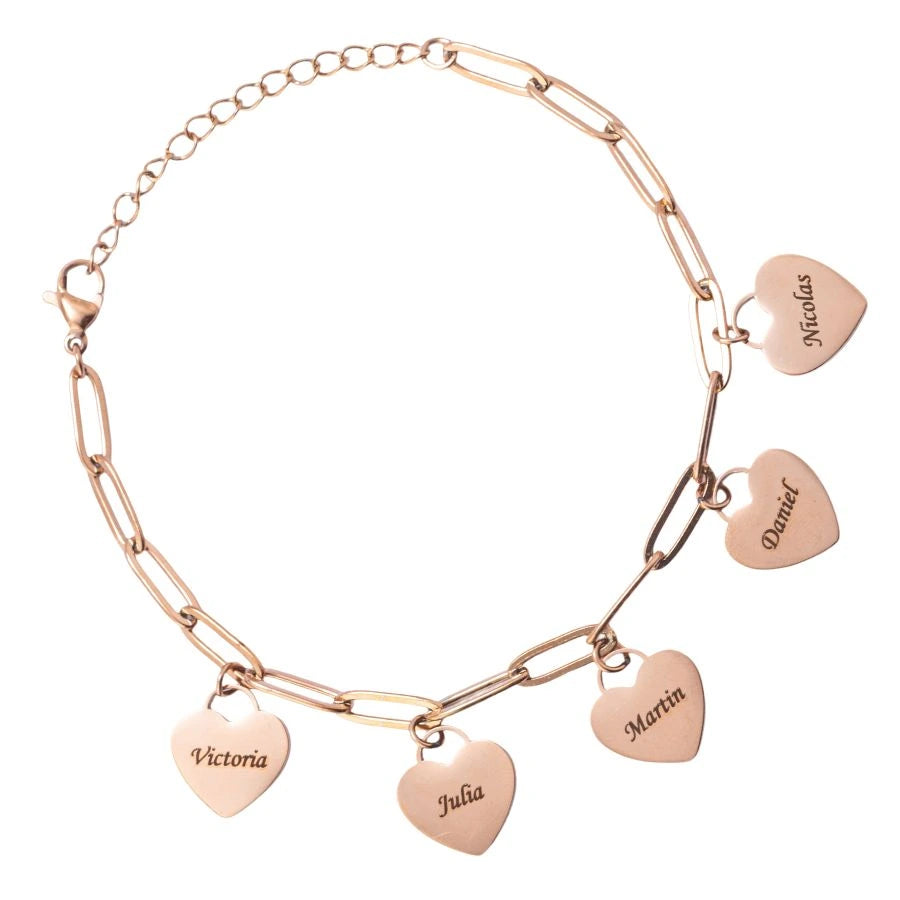 Personalized Heart Bracelet