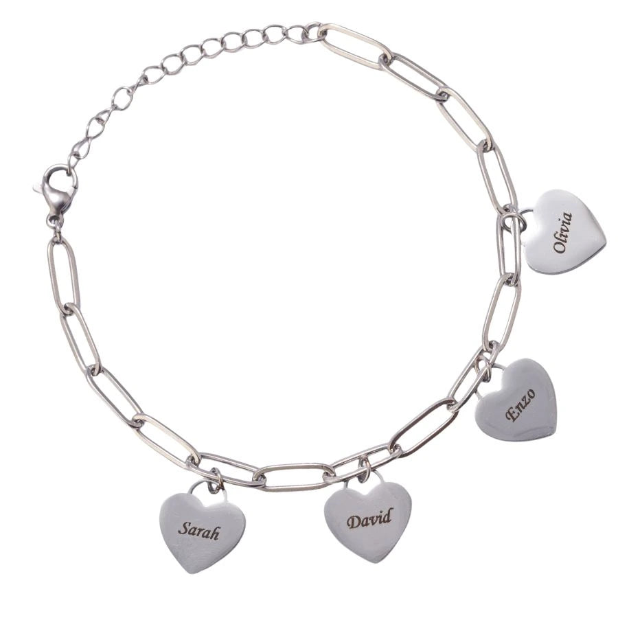Personalized Heart Bracelet