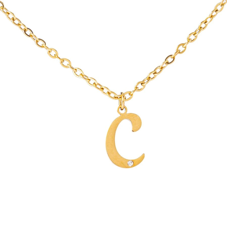 Personalized Diamond Initial Necklace