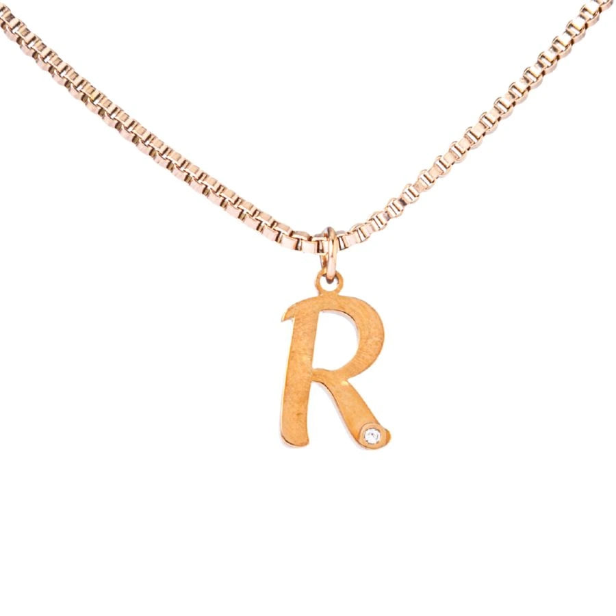 Personalized Diamond Initial Necklace